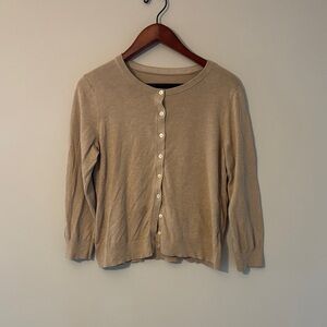 Source Unknown Tan Button-Up Cardigan